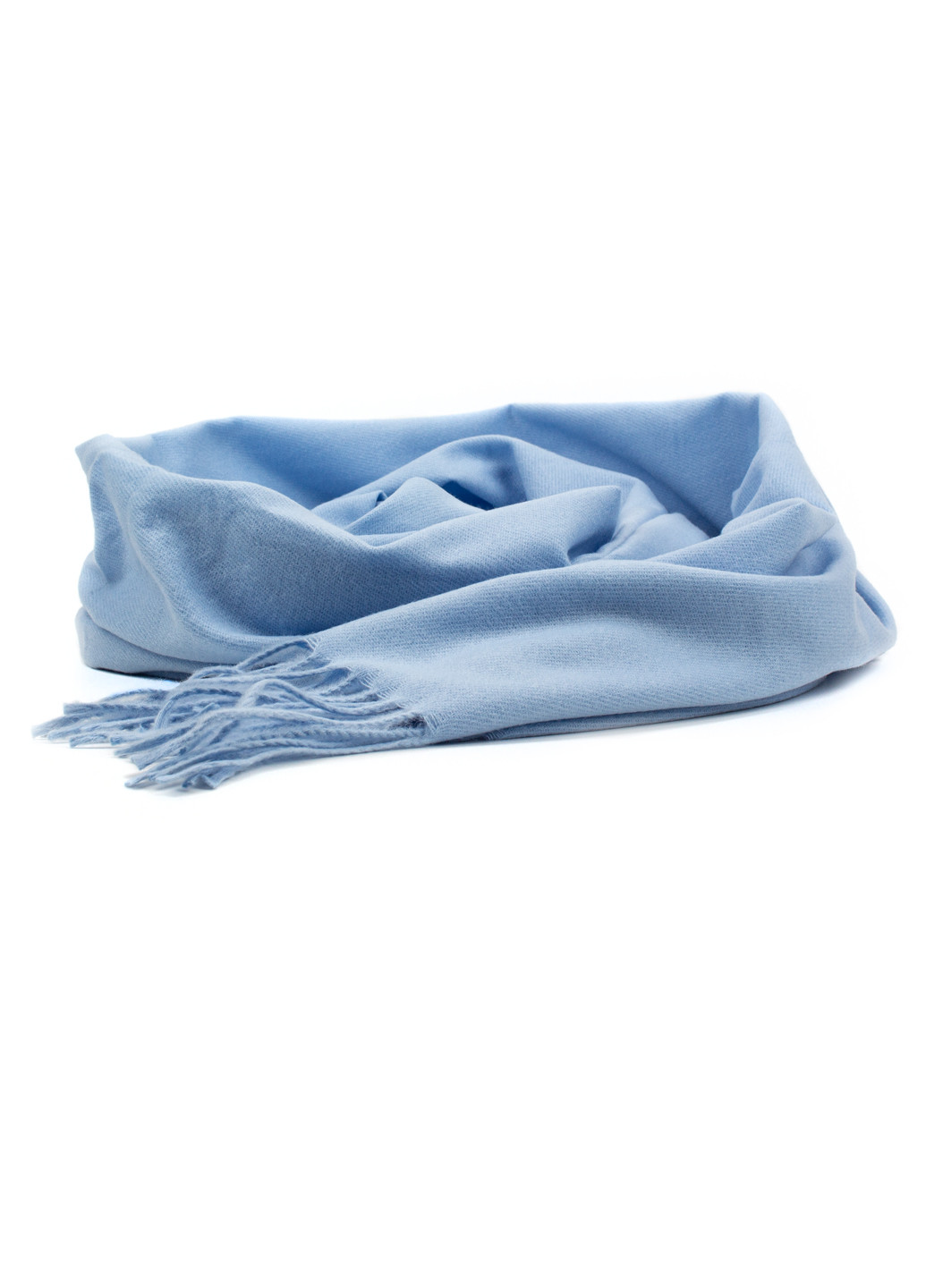 Женский однотонный шарф с бахромой, голубой Corze gs-1014 (269449231)