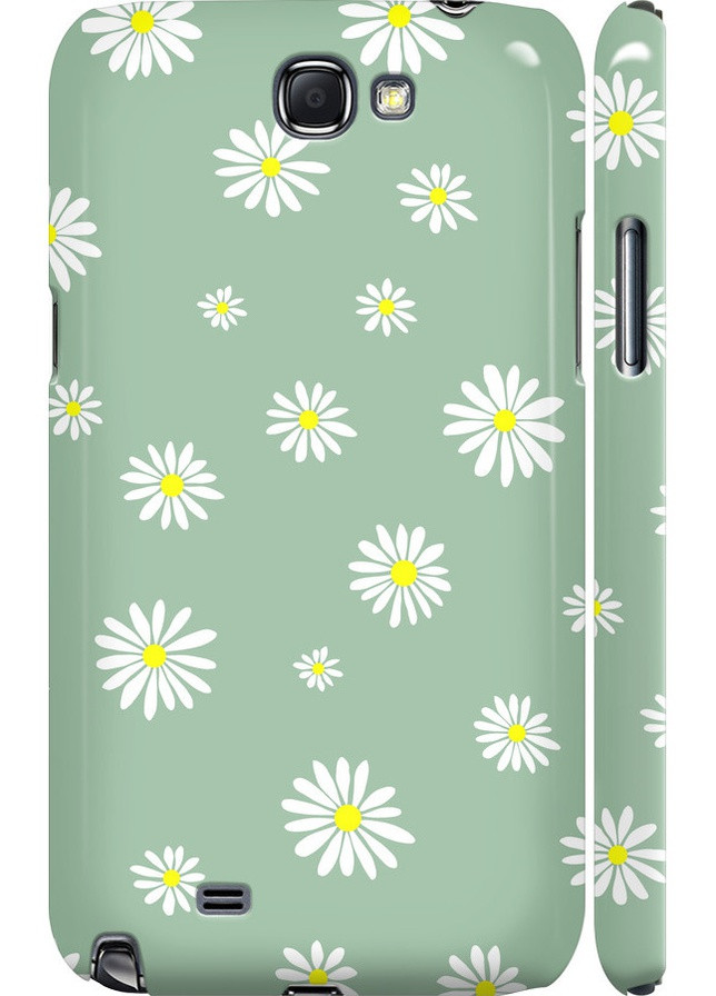 3D пластиковий матовий чохол 'Ромашки v4' для Endorphone Samsung Galaxy Note 2 N7100 (258091207)