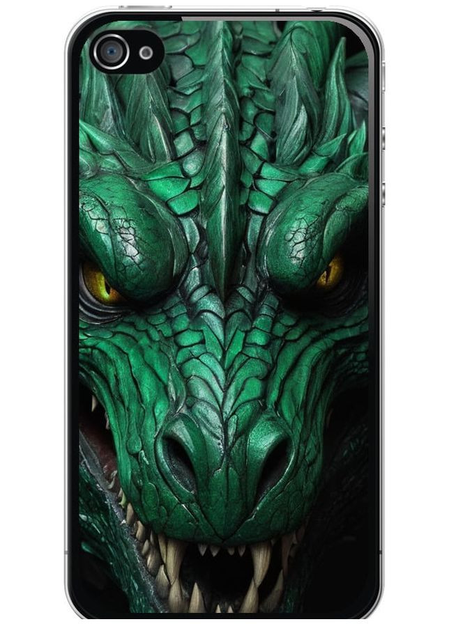 2D пластиковий чохол 'Зелений дракон v2' для Endorphone Apple iPhone 4 (275649258)
