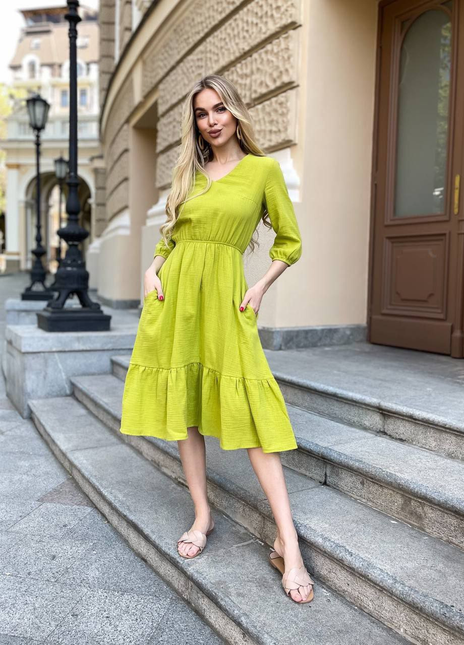 Зеленое повседневный платье муслиновое LeVi
