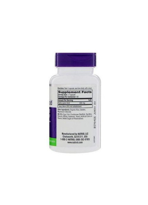 Alpha Lipoic Acid 300 mg 50 Caps Natrol (258763226)