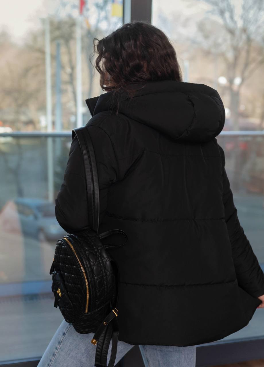 Черная женская весенняя куртка канада черного цвета р.48/50 406443 New Trend