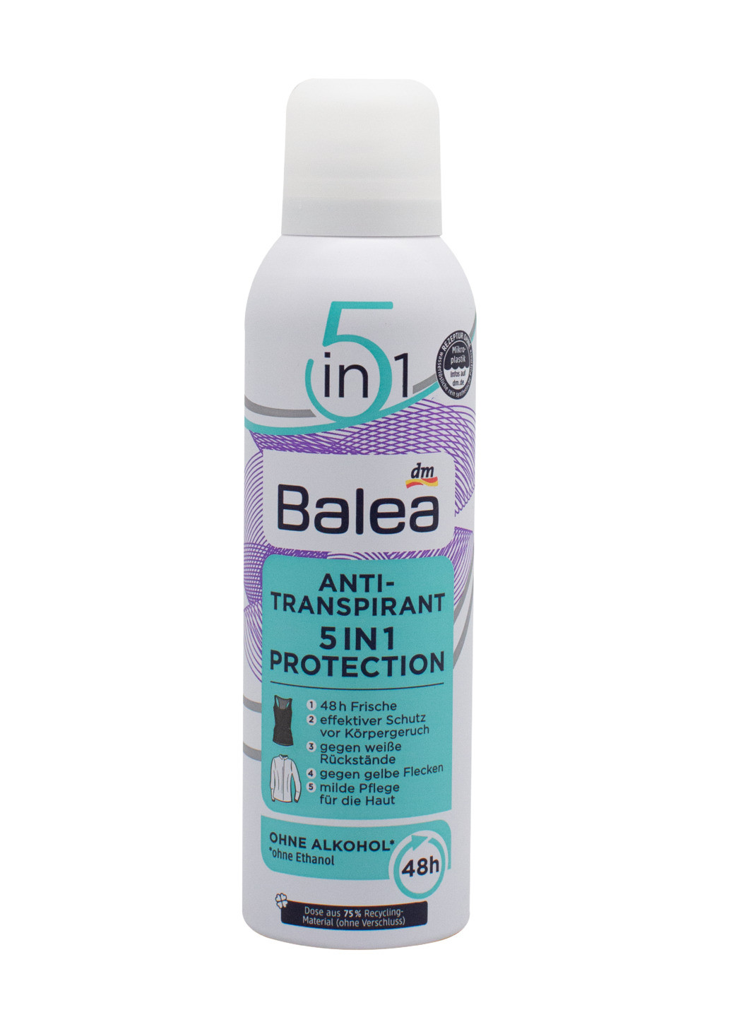 Дезодорант-антиперспирант 5в1 Protection 200 мл Balea (259454367)