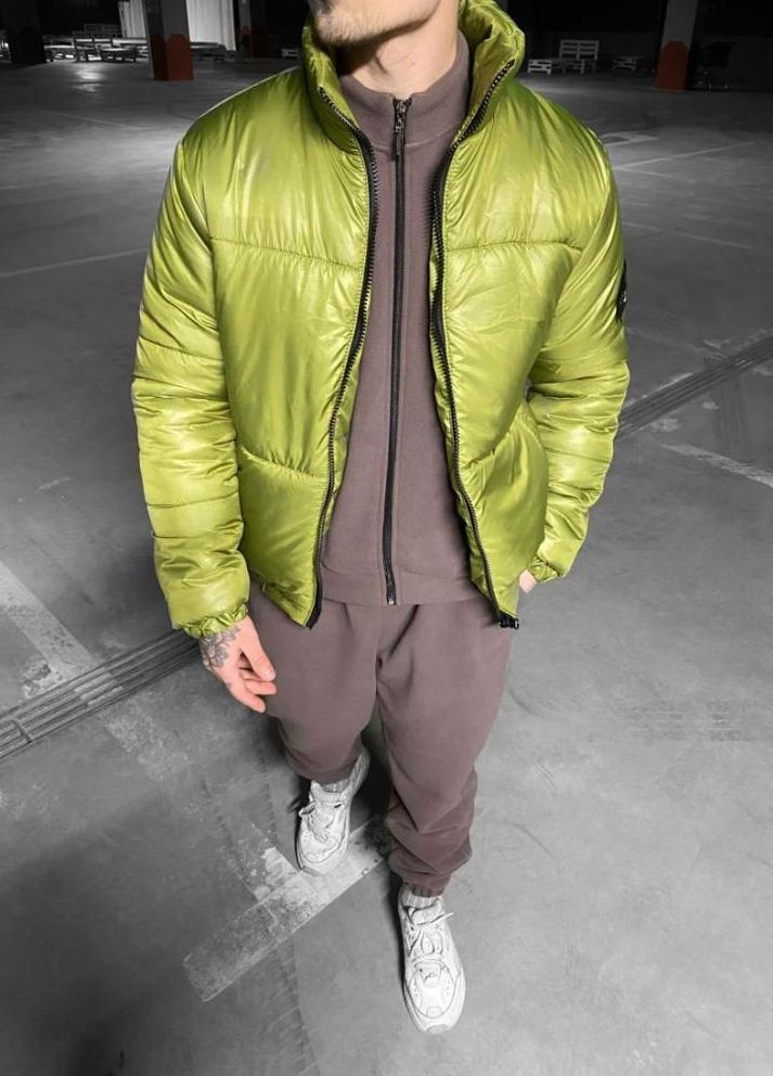 Світло-зелена зимня куртка No Brand