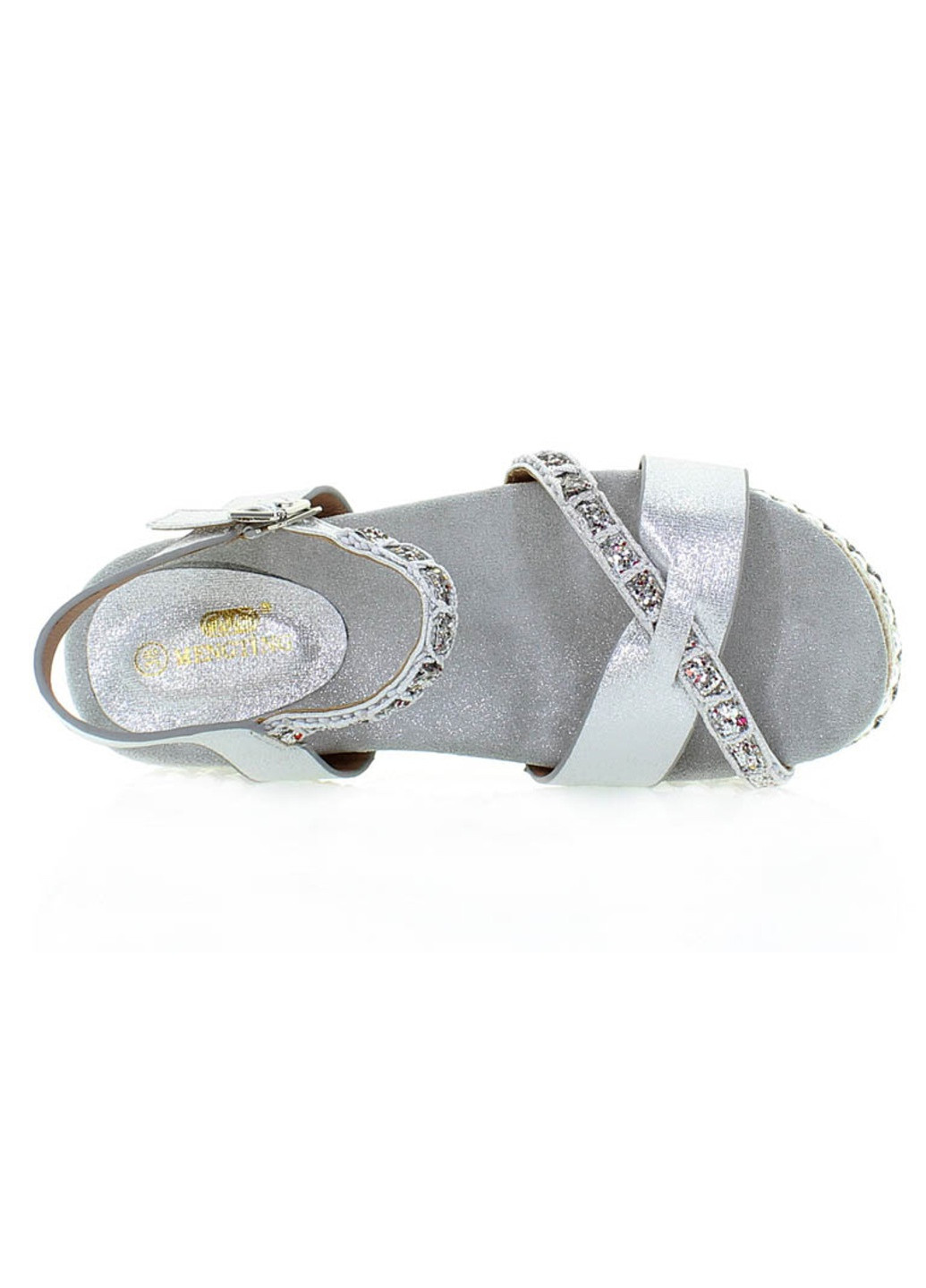 Серебряные босоножки женские бренда 8300211_(16) Stilli на кнопках