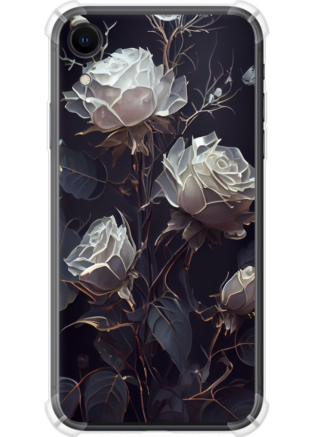 Силіконовий протиударний с посиленими кутами чохол 'Троянди 2' для Endorphone apple iphone xr (258567664)