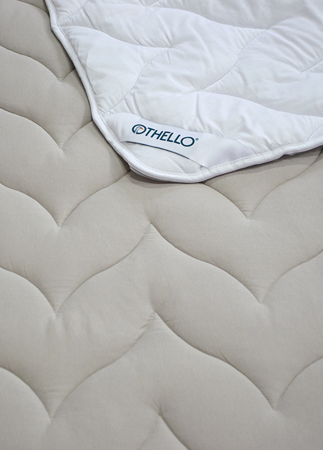 Одеяло антиаллергенное - Colora Grey/White двуспальное евро 195х215 см Othello (258997683)