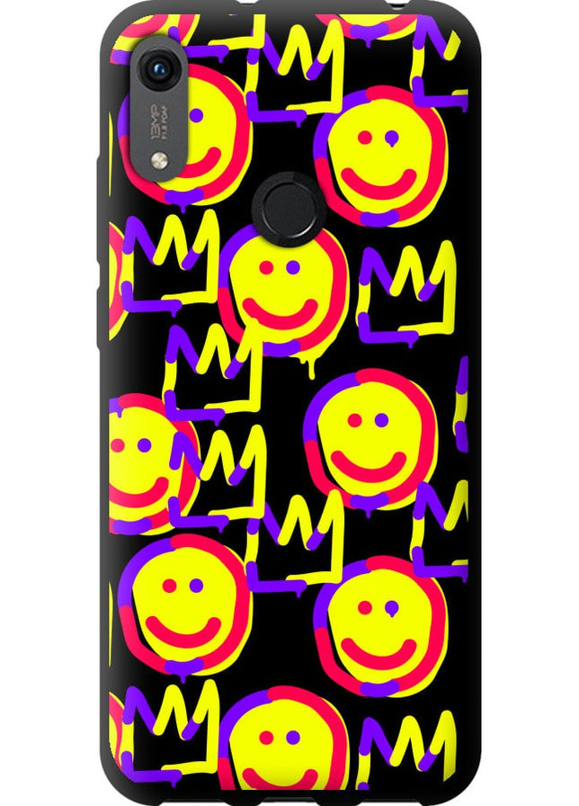 TPU черный чехол 'Смайлики v2' для Endorphone Huawei Y6s (258215646)