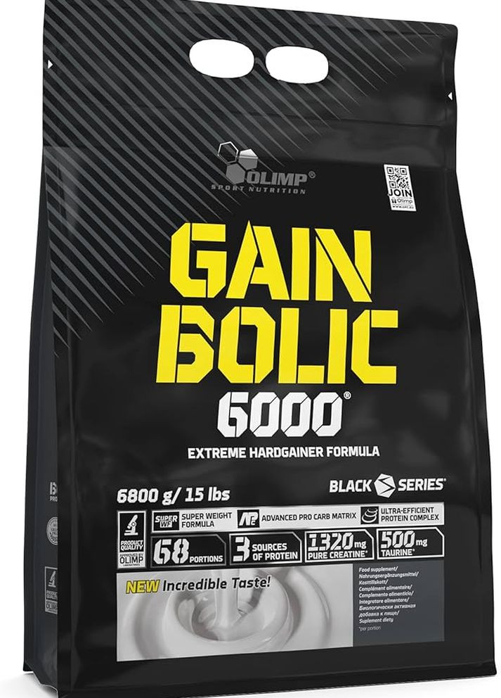 Гейнер Gain Bolic 6000 bag 1000 g (Vanilla) Olimp (275933270)