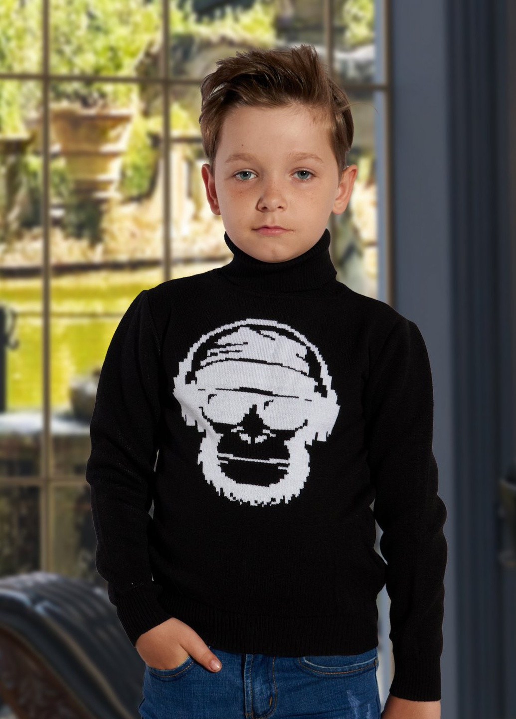 Чорний светри светр на хлопчика (обезьяна) Lemanta