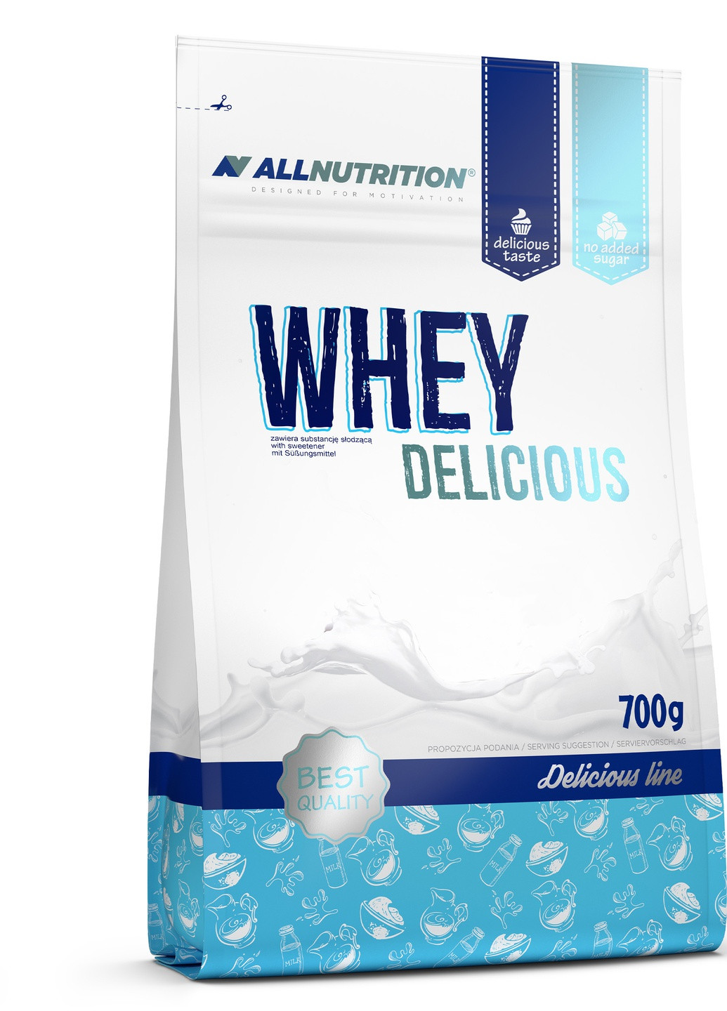 Протеин Whey Delicious 700g (Blueberry) Allnutrition (257658851)