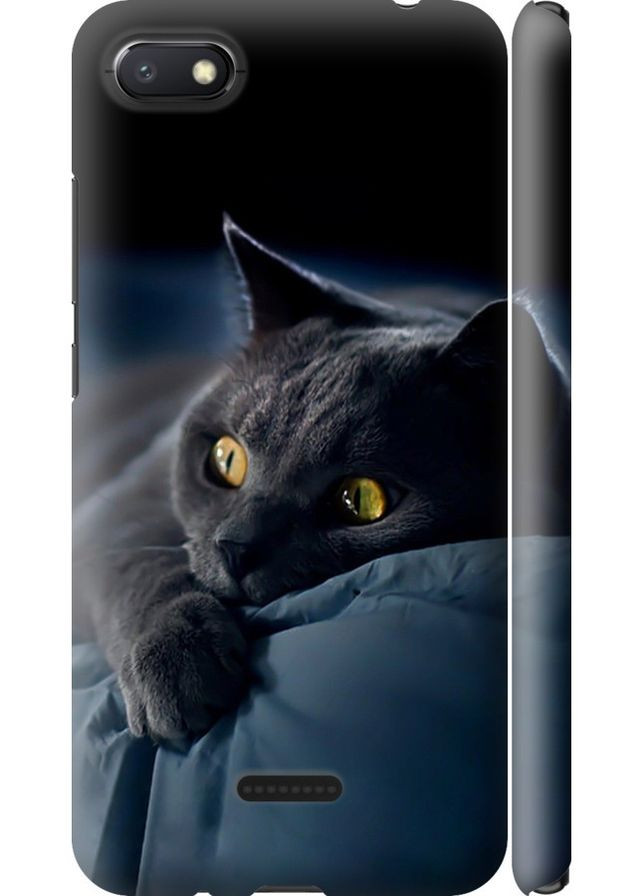 3D пластиковый матовый чехол 'Дымчатый кот' для Endorphone xiaomi redmi 6a (265226612)