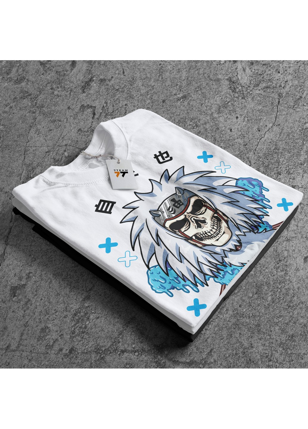 Біла футболка з принтом наруто - джирайя w dead edition No Brand