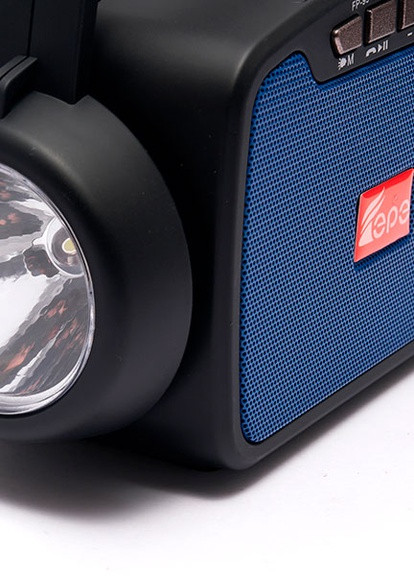 Портативна колонка Радіо + MP3-плеєр EPE FP-95-S Синій з USB Сонячною панелю Світлодіодним відбивачем 7306P28 Led (257135592)