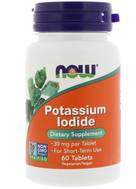 Калий йодид Potassium Iodide 30 mg 60 Tablets Now (258482487)