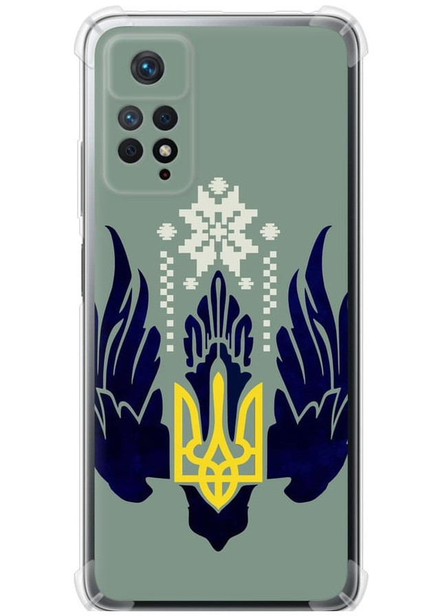 Силиконовый противоударный с усиленными углами чехол 'Тризуб с крыльями' для Endorphone Xiaomi Redmi Note 11 Pro (259943133)