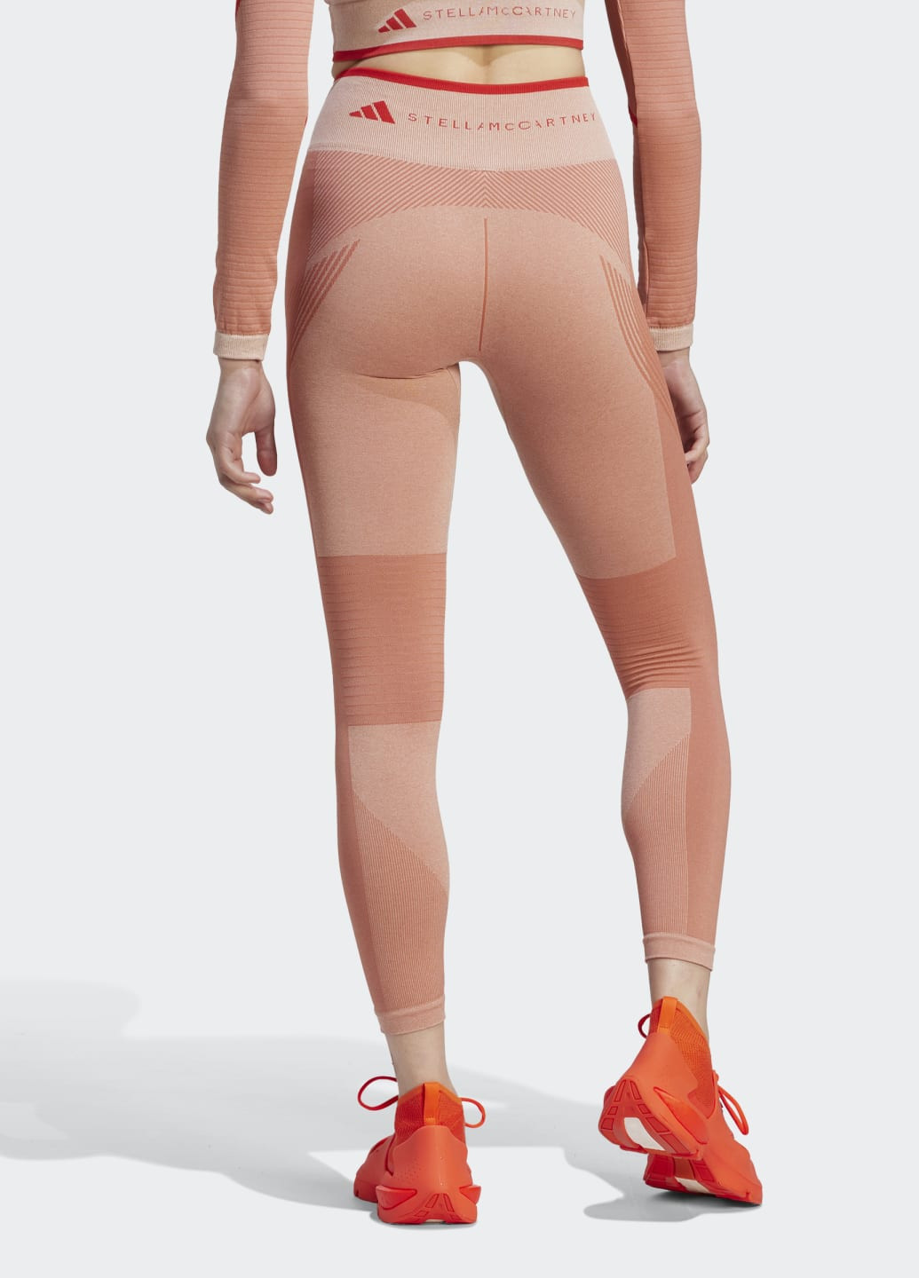 Коричневые демисезонные леггинсы by stella mccartney truestrength yoga 7/8 adidas