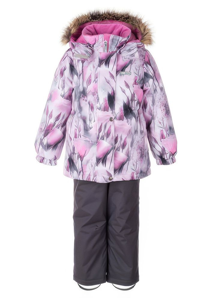 Розовый зимний зимний комплект (куртка + полукомбинезон) для девочки 9215 122 см розовый 68846 Lenne