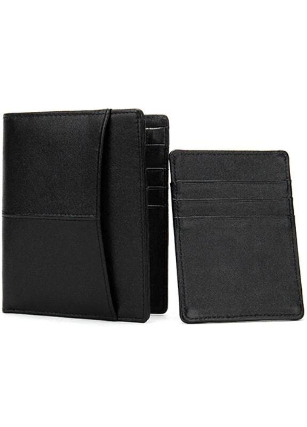Мужской чёрный кошелёк из натуральной кожи 14921 Черный Vintage (262533137)