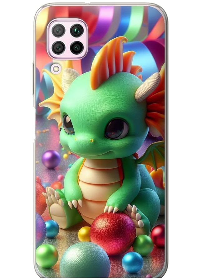 Силіконовий чохол 'Веселий дракончик' для Endorphone Huawei P40 Lite (275461977)