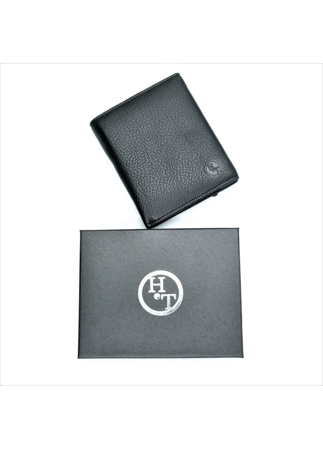 Чоловічий шкіряний гаманець 12 х 10 х 2 см Чорний wtro-nw-163-15-2-02 Weatro (272596047)