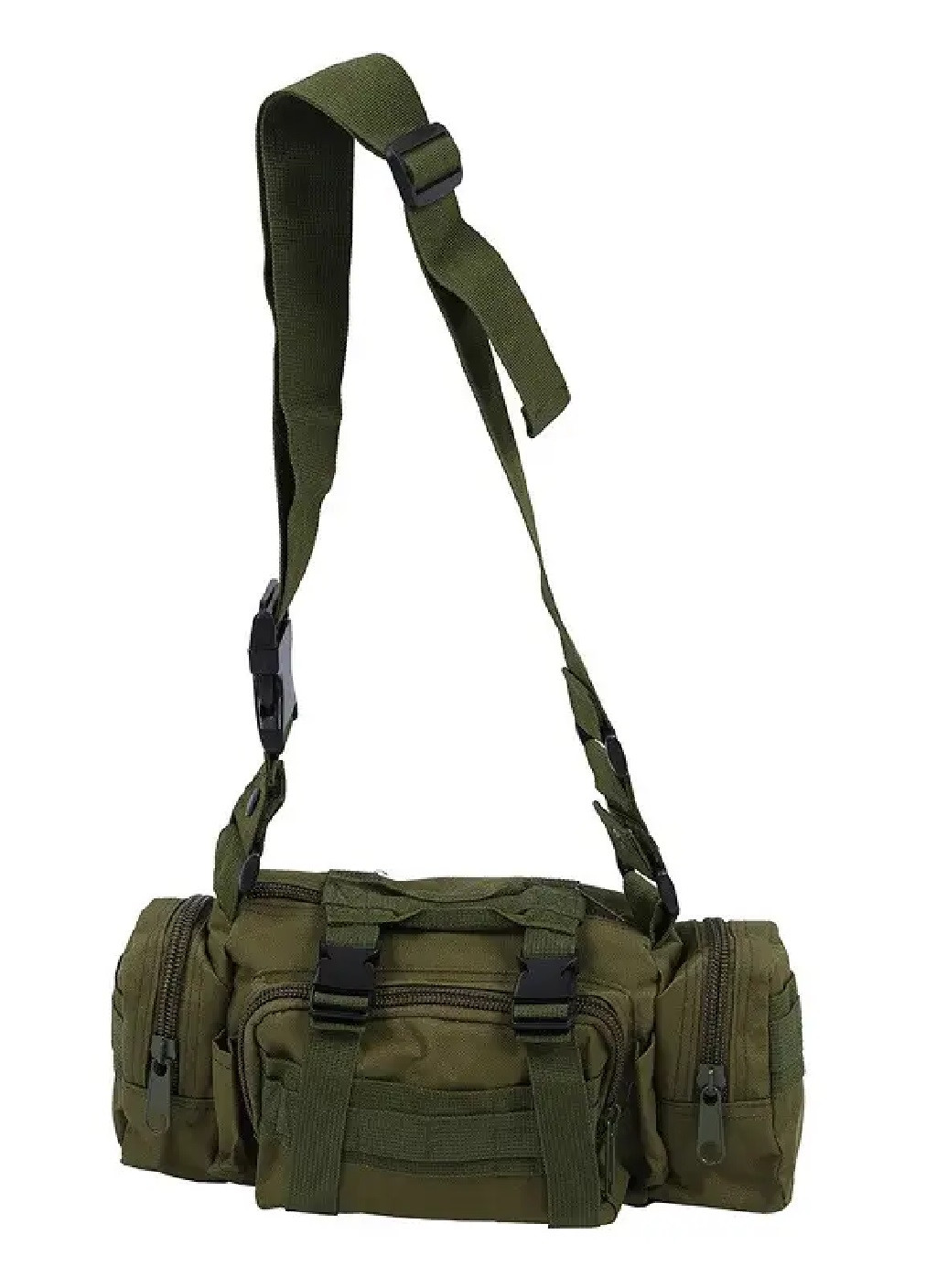 Тактична сумка через плече компактне армійське для риболовлі полювання туризму на 5 л 35х14х18 см (474206-Prob) Олива Unbranded (257597017)