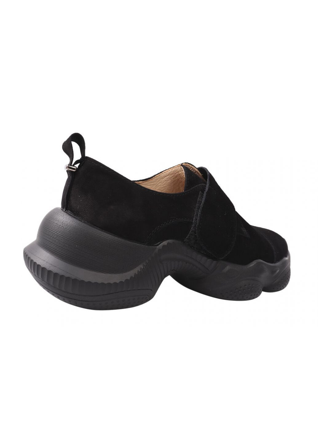 Черные кроссовки женские из натуральной замши, на низком ходу, цвет черный, Vadrus 324-21DTC