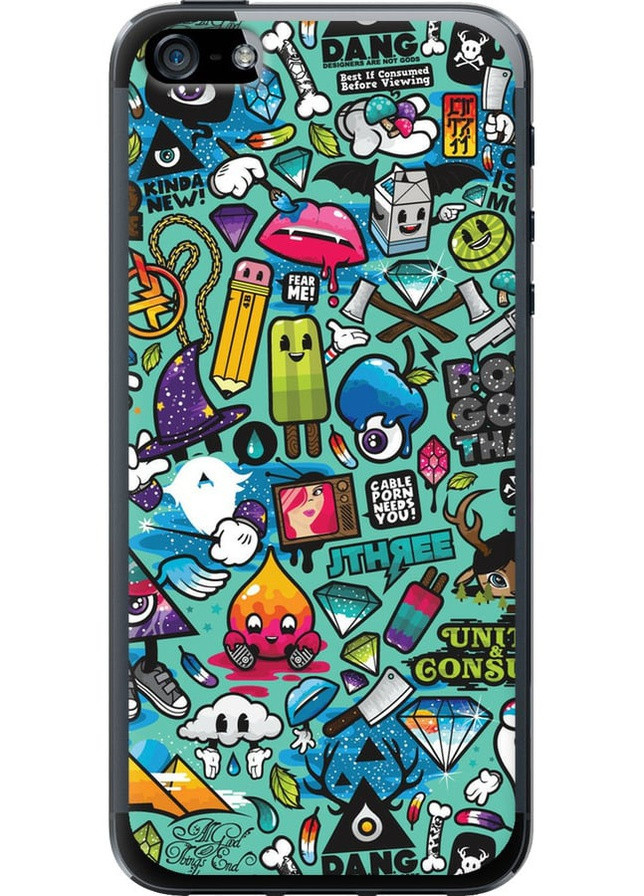 2D пластиковий чохол 'Стікер бомбінг 1' для Endorphone Apple iPhone 5s (257904118)