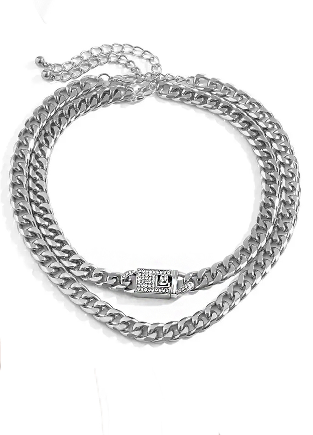 Цепочка "Novelty" серебристый, двуслойный, 37+8 см Анна Ясеницька (266700793)