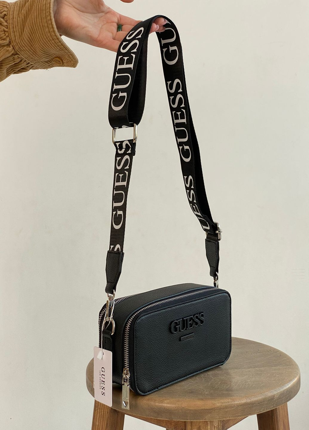 Женская сумка Guess кросс-боди черная No Brand (277160509)