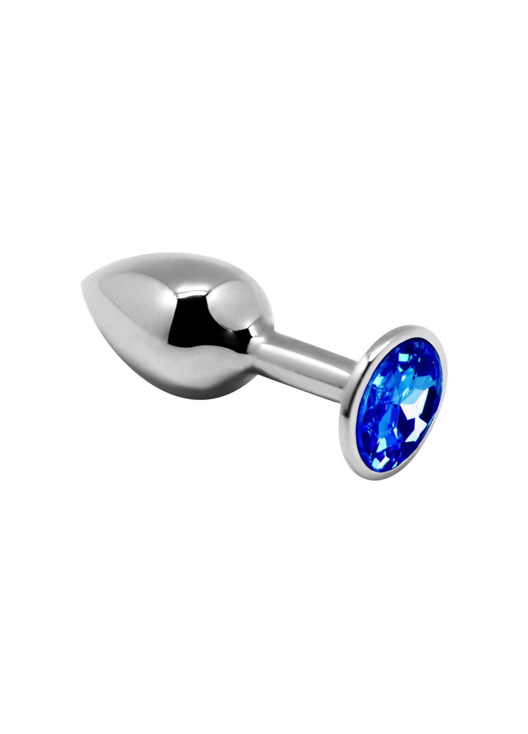 Металлическая анальная пробка с кристаллом Mini Metal Butt Plug Blue M Alive (277234930)