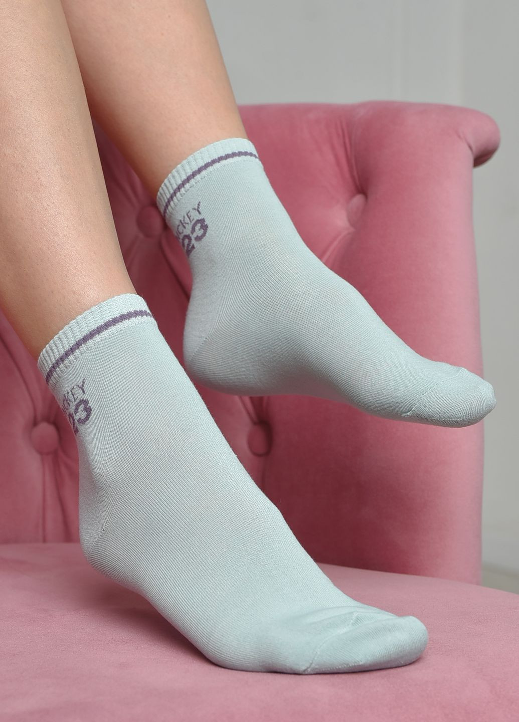 Шкарпетки жіночі стрейч м`ятного кольору розмір 36-41 Let's Shop (271665149)