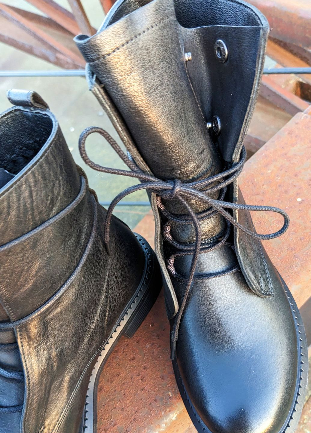 Універсальні демісезонні черевики з натуральні шкіряні на шнурках INNOE ботинки (262886204)