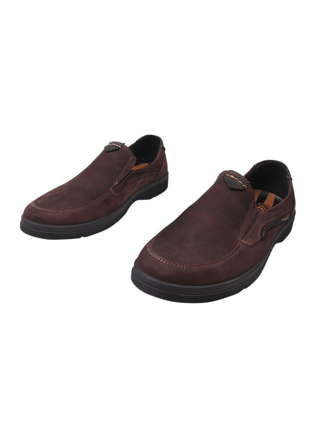Коричневые туфли мужские из натуральной кожи (нубук), на низком ходу, цвет кабир, Vadrus