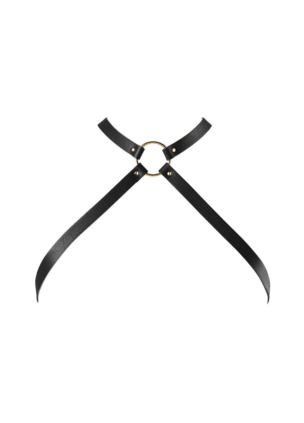 Портупея из экокожи Bijoux Indiscrets MAZE — Cross Chest Harness Black ADDICTION (258470868)