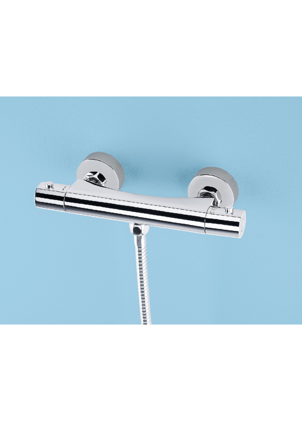 Термостатический смеситель для ванны/душа серебристый Miomare (264746475)