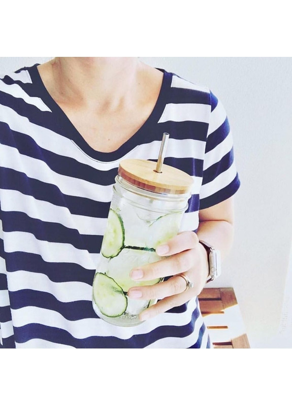 Банка Ball Mason Jars з дерев'яною кришкою й трубочкою, 750 мл More (269462793)