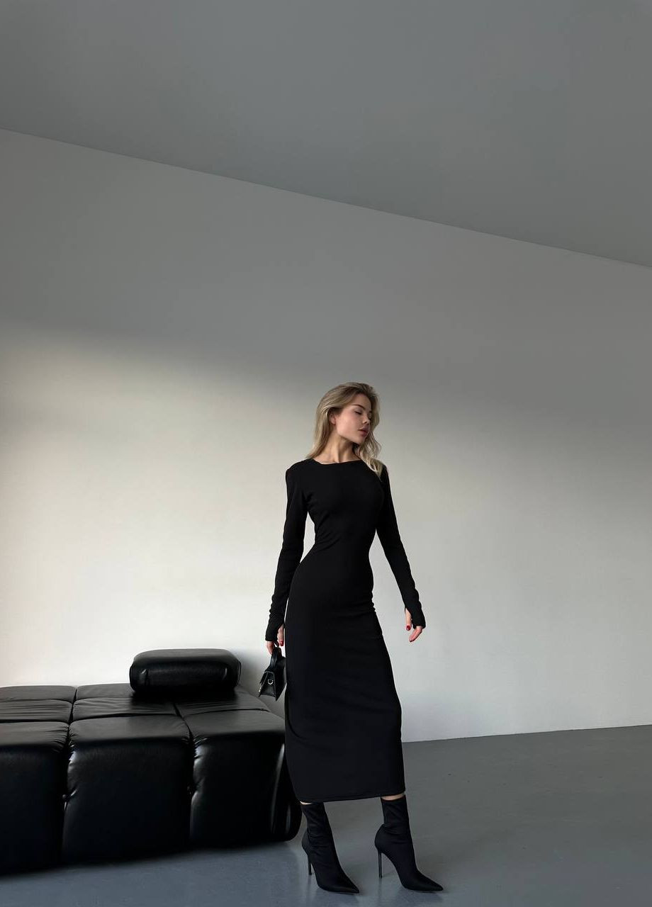 Чорна жіноча сукня максі New Trend