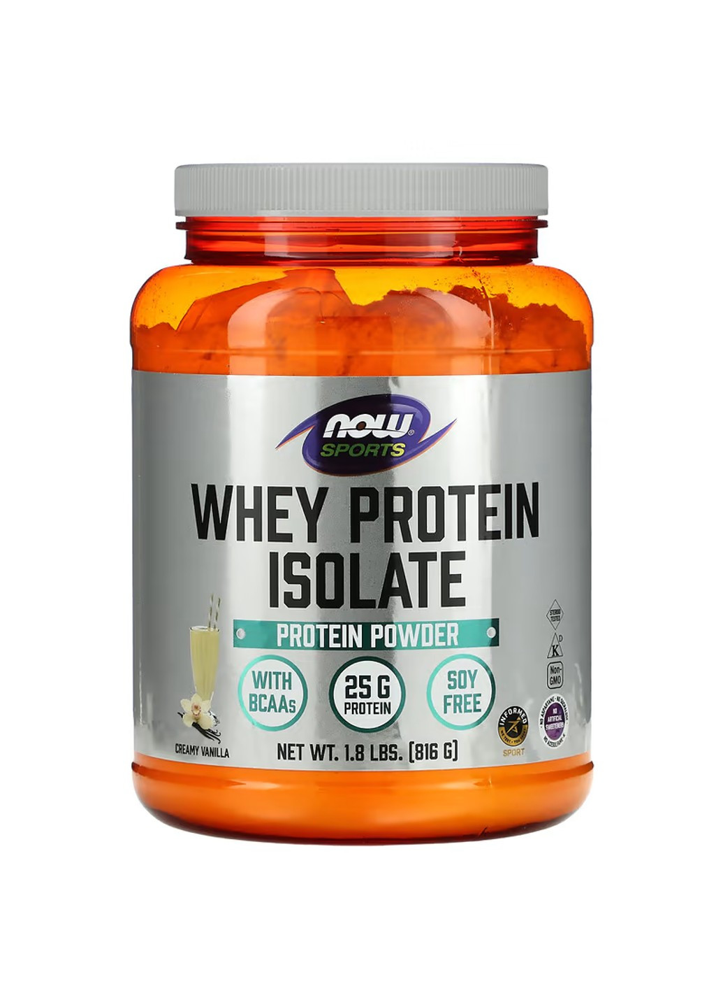 Изолят Сывороточного Протеина Whey Protein Isolate - 544г Без вкуса Now Foods (278040408)