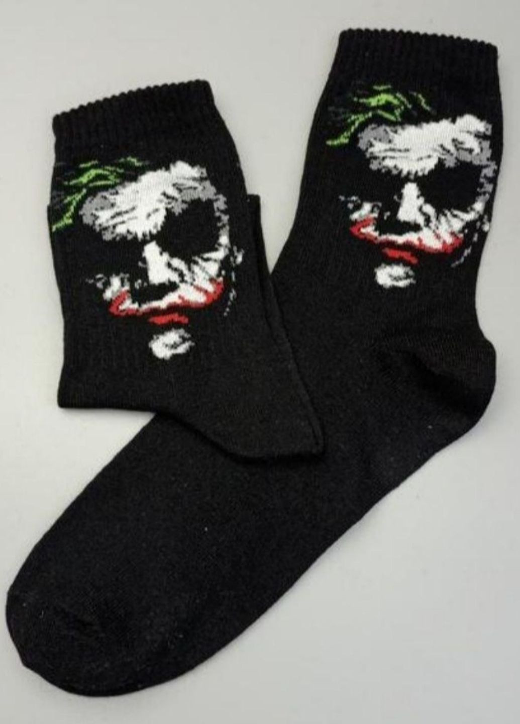 Модні чорні високі шкарпетки прикол з принтом Джокер No Brand (266914246)