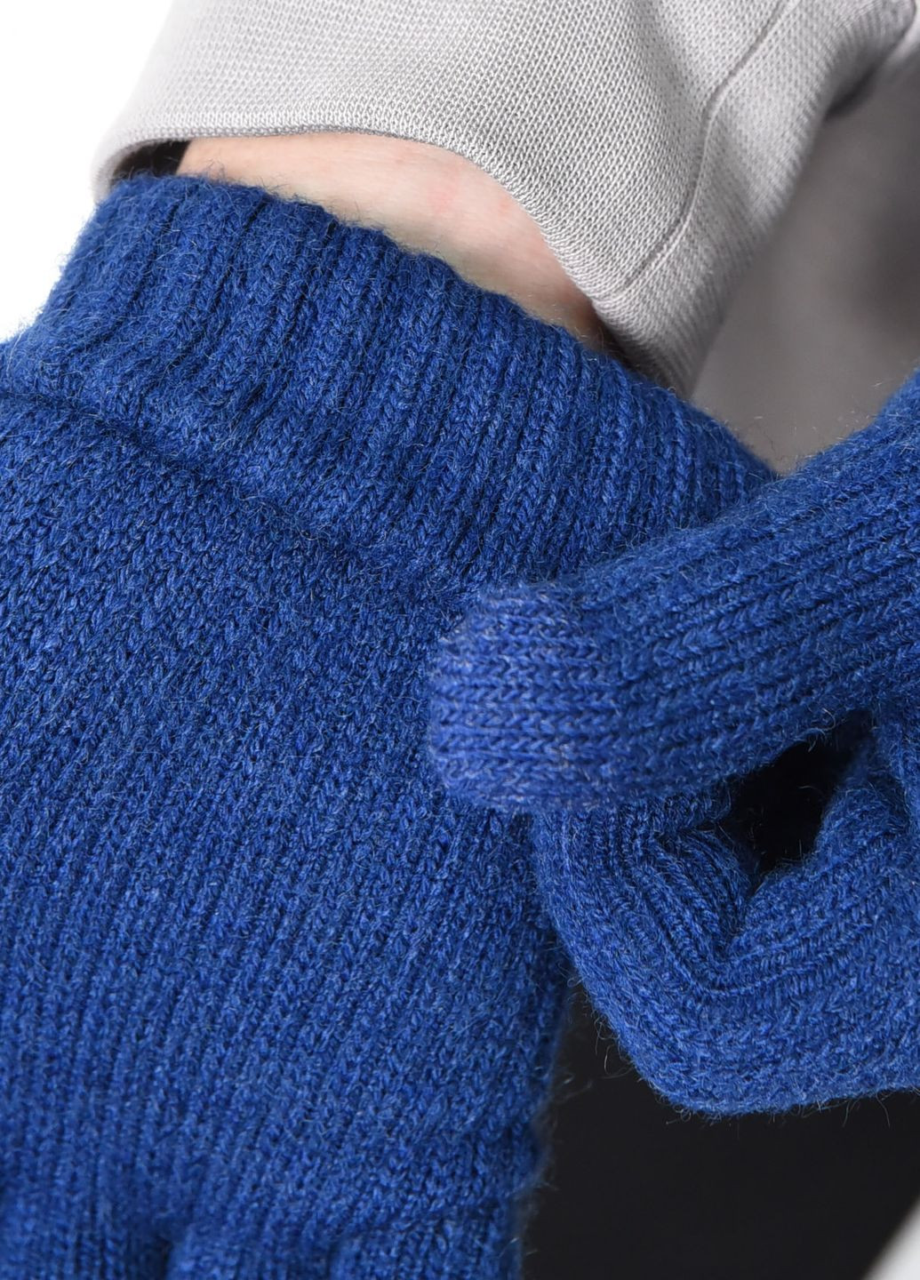 Перчатки мужские сенсорные с утеплителем синего цвета Let's Shop (275466430)