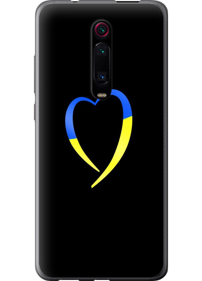 2D пластиковый чехол 'Жёлто-голубое сердце' для Endorphone Xiaomi Mi 9T Pro (258299694)