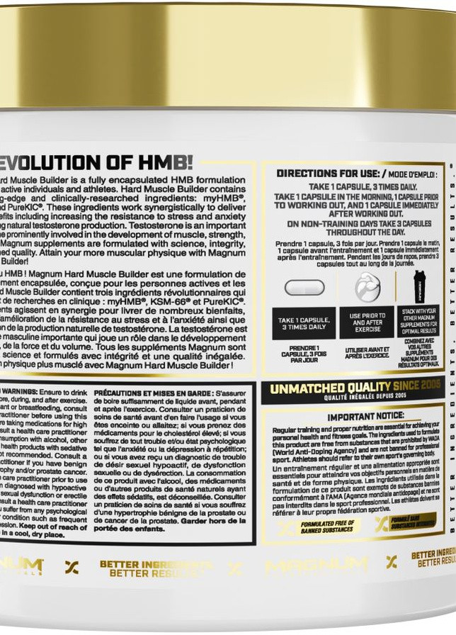 Hard Muscle Builder 90 Caps Magnum Nutraceuticals (256724767)