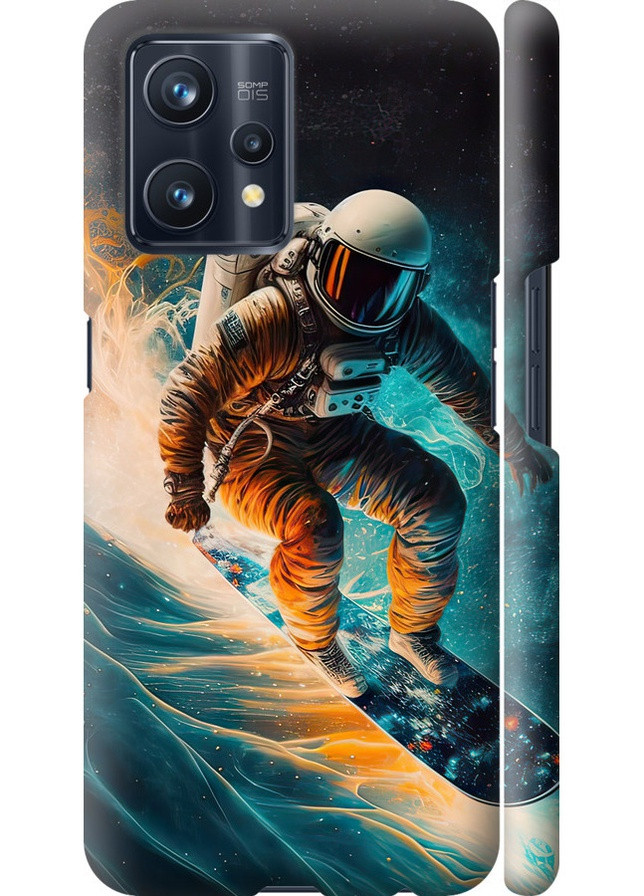3D пластиковый матовый чехол 'Сноубордист' для Endorphone Realme 9 (258091152)
