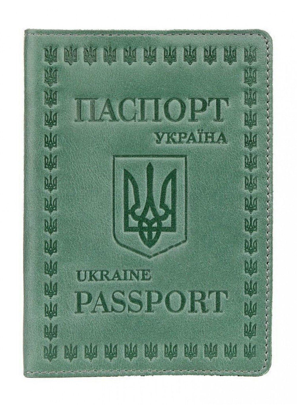 Обкладинка для паспорта зі шкіри 16134 Зелений Shvigel (263135703)