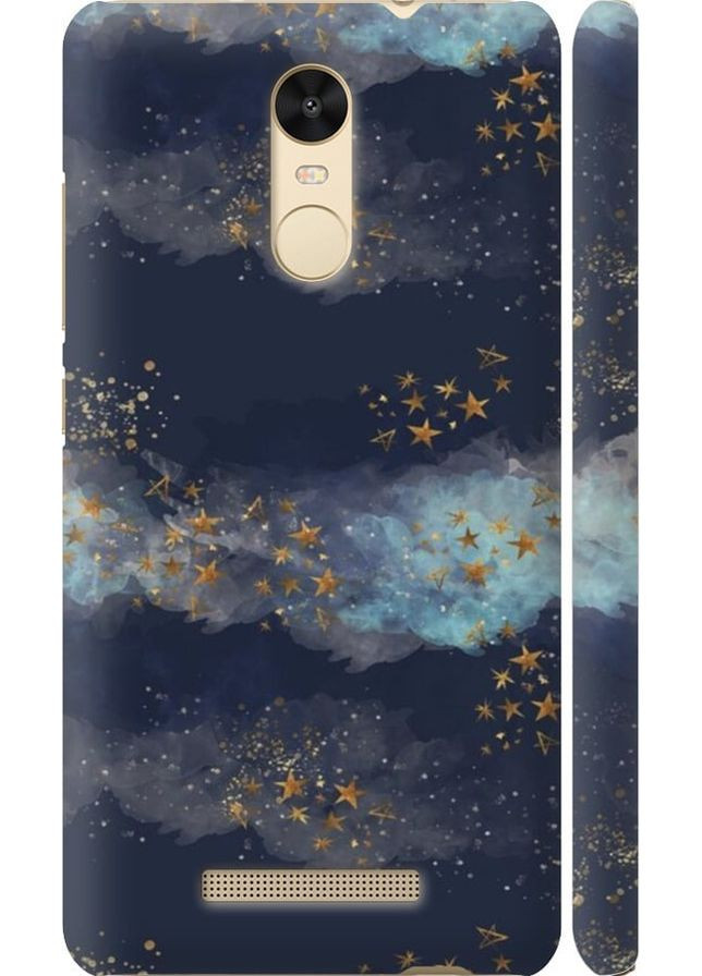 3D пластиковый матовый чехол 'Ночь золотые звезды' для Endorphone xiaomi redmi note 3 pro (276395419)