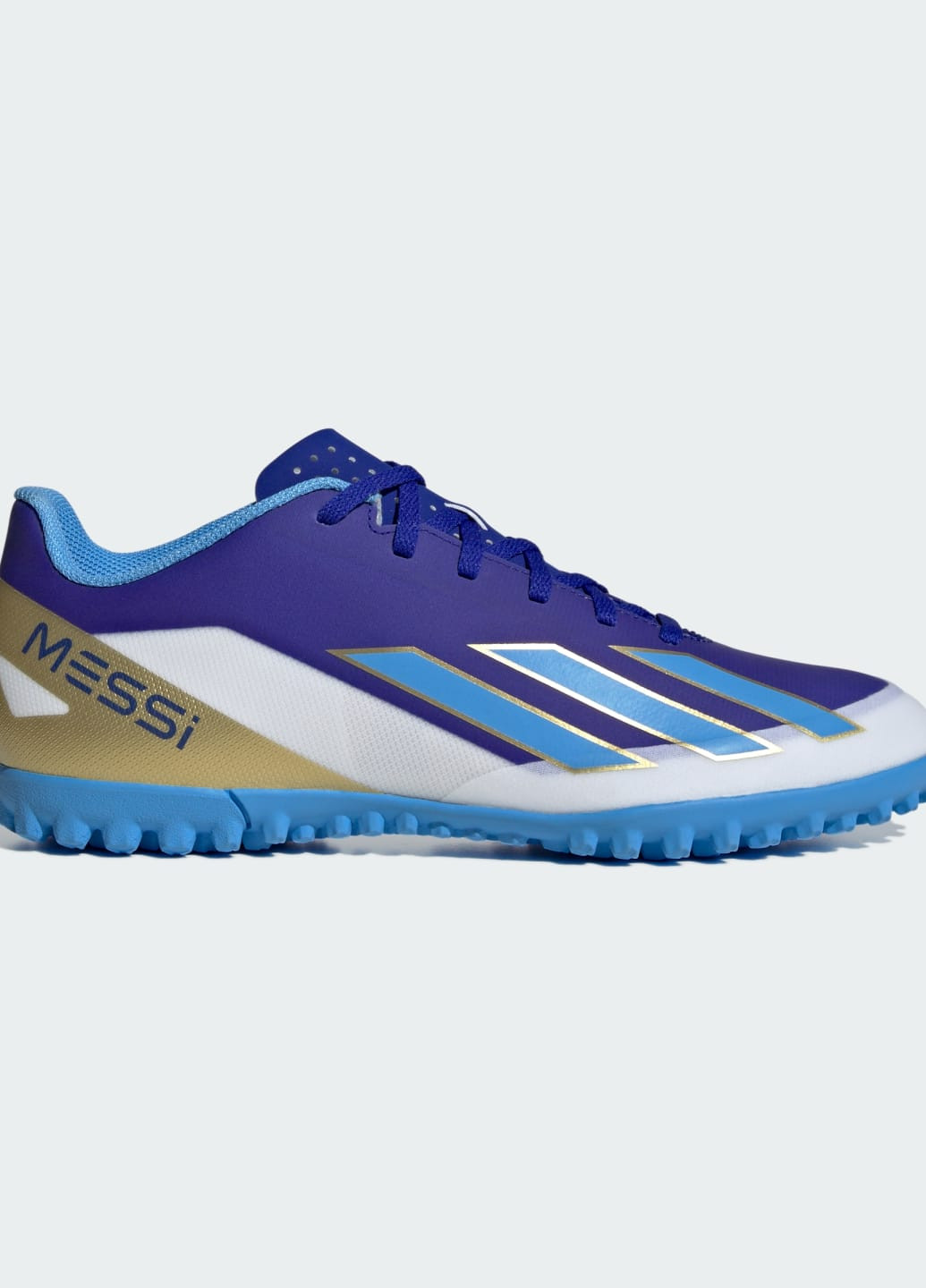 Синие всесезонные футбольные бутсы x crazyfast messi club turf adidas