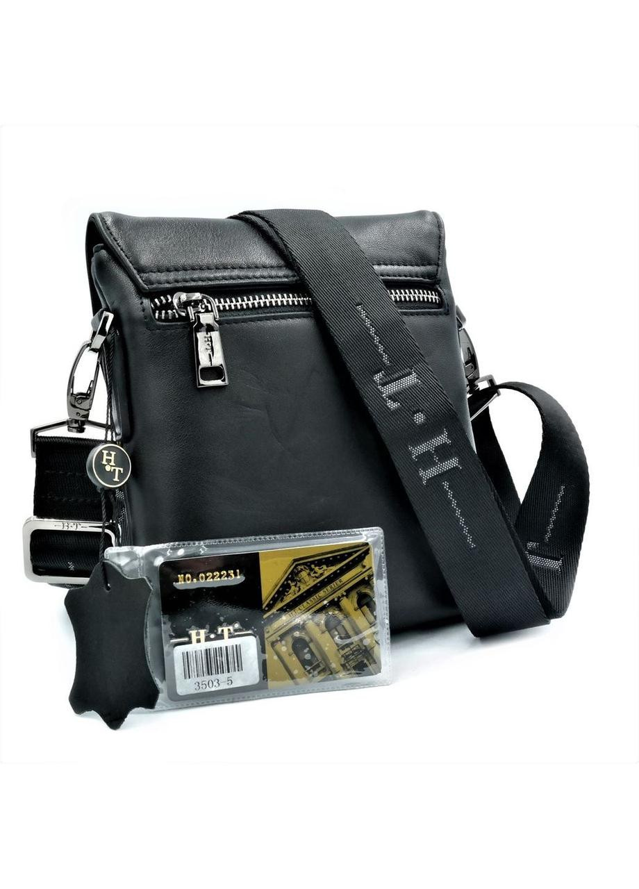 Мужская кожаная сумка H.T.Leather чёрного цвета SKL85-296477 New Trend (259161372)