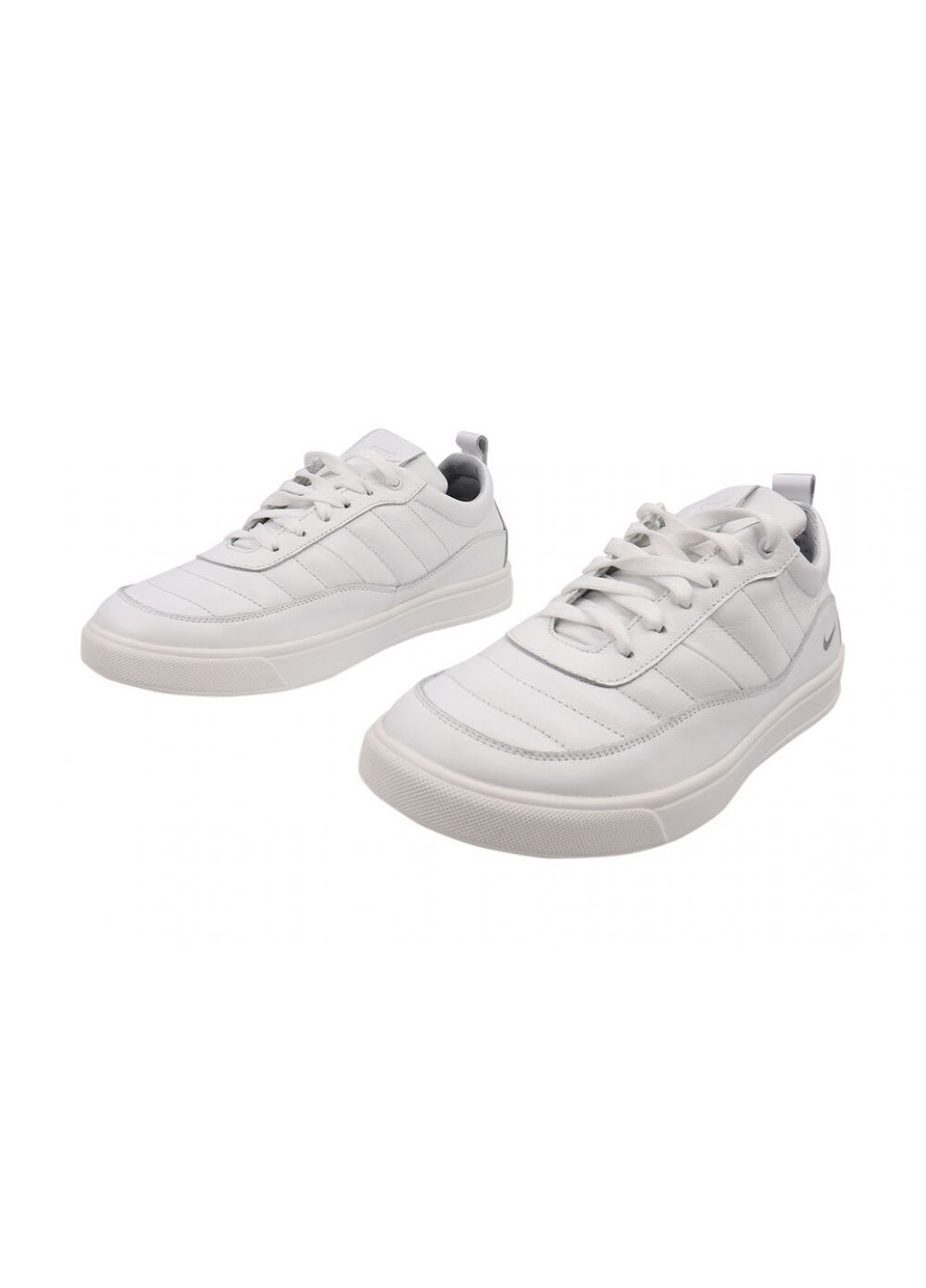 Белые туфли спорт мужские из натуральной кожи, на низком ходу, на шнуровке, белые, украина Road style 65-21DTC