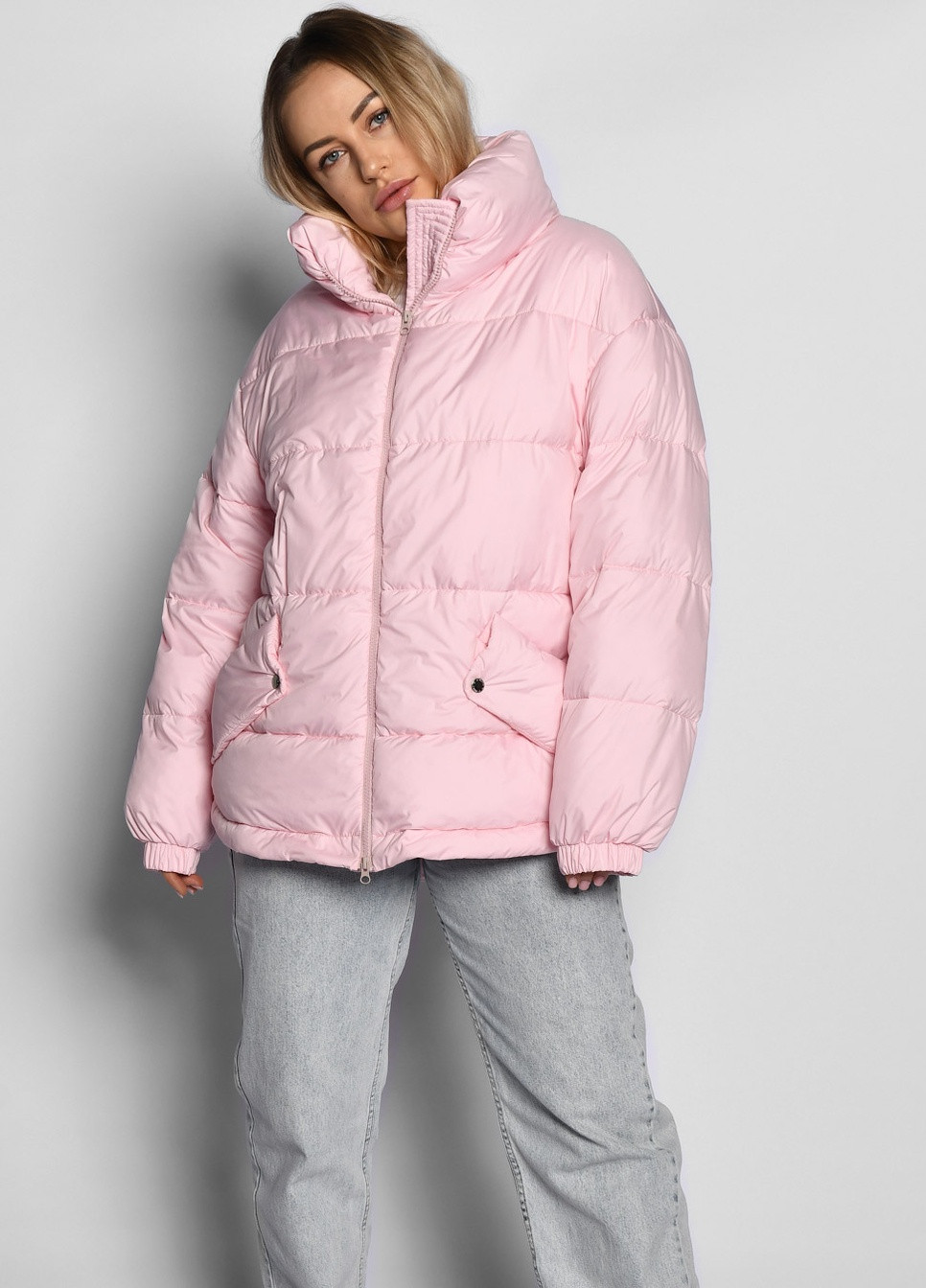 Рожева демісезонна жіноча демісезона куртка оверсайз X-Woyz